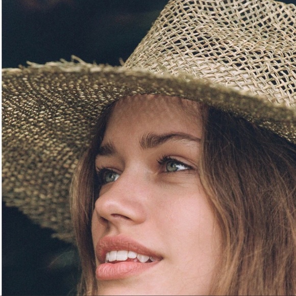 #80 CLOSEOUT FIRM 🌸New!Fray Edge Sea Grass Rancher Hat - Picture 2 of 9